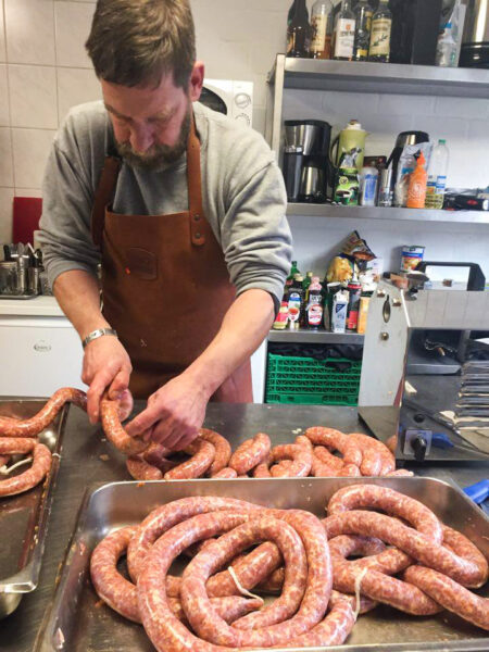 Prepping Sausages