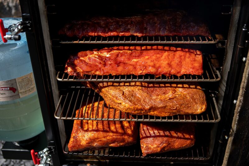 Smoking Briskets, Pork Butts and Baby Back Ribs on Meadow Creek BX25 Box Smoker