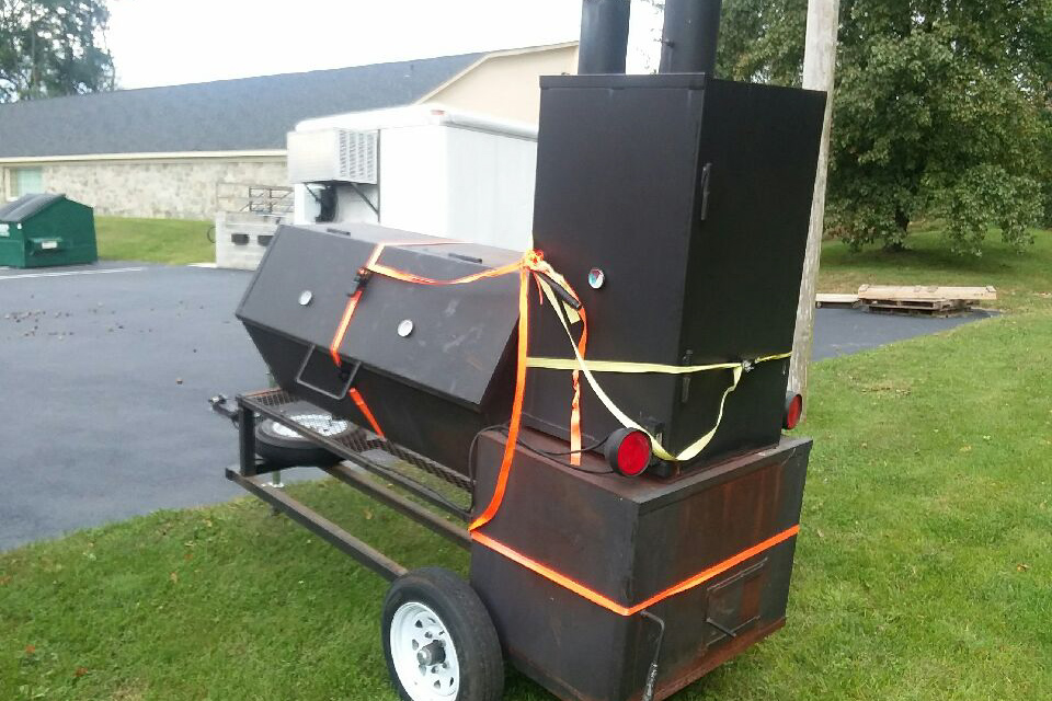 Trailer with Meadow Creek_BBQ42 Barbecue Smoker